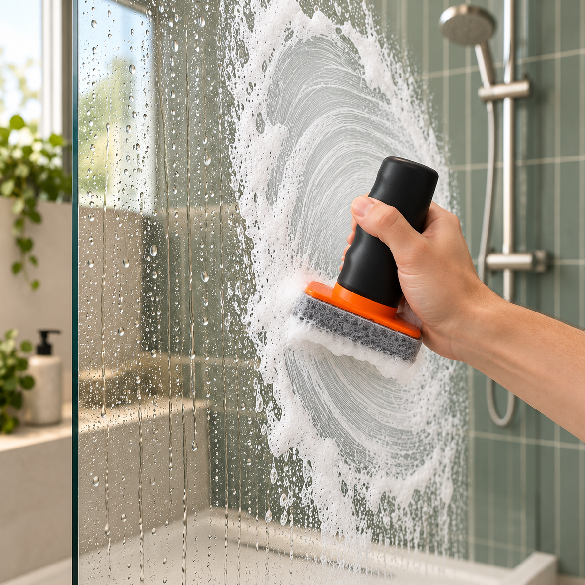 Soin anticalcaire et anti-gouttes pour paroi de douche